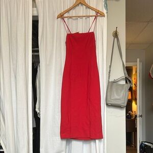 Finders Keepers Striking Red Midi Dress
